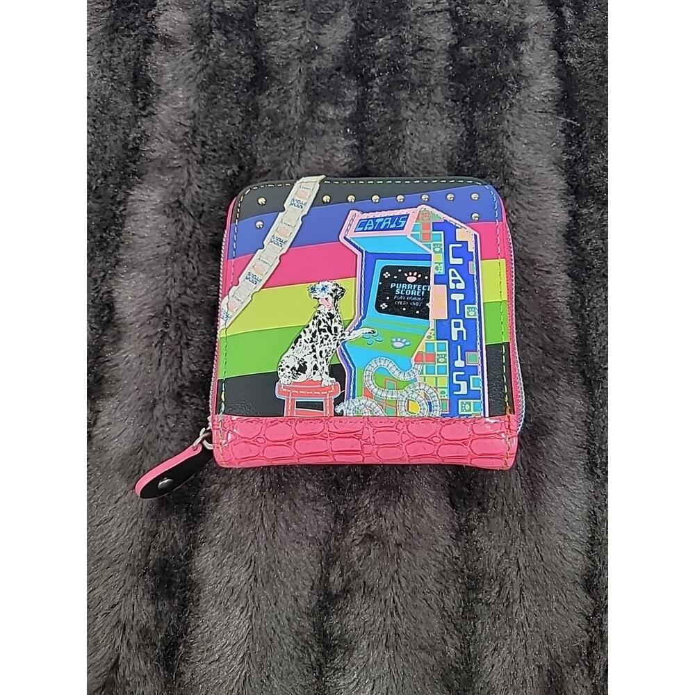 Vendula London Catris Arcade Wallet Vegan Leather Dalmatian Gamer LN